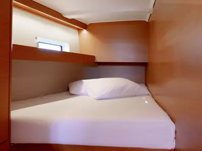 Cabin on Kalm, a Jeanneau Sun Odyssey 490 sailboat at Municipal Unit of Lefkada, Greece