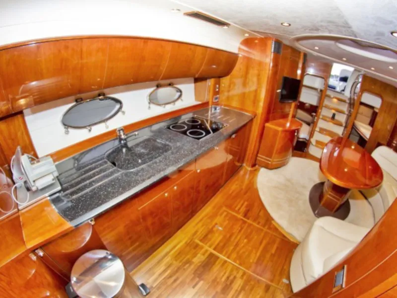 Galley of Cool, a Princess V 58 motorboat at Primošten, Croatia