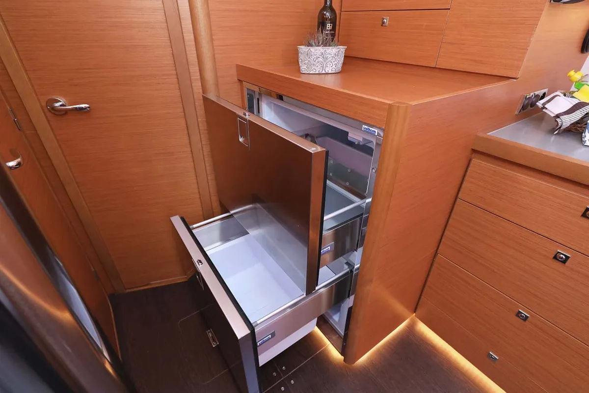 Galley of Marista, a Dufour 430 sailboat at Jezera, Croatia