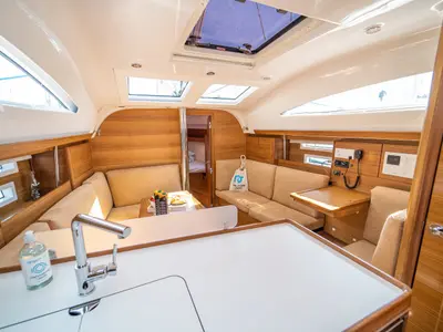 Galley of Tonka, a Elan Impression 40.1 sailboat at Kaštela, Croatia
