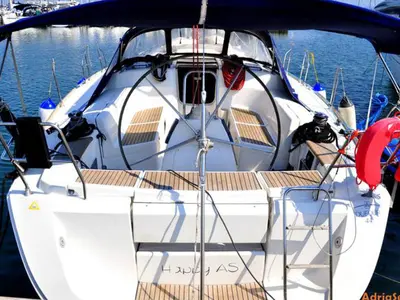 Cockpit of Happy As, a Dufour 44 sailboat at Izola / Isola, Slovenia