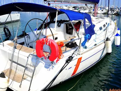 Exterior view of Happy As, a Dufour 44 sailboat at Izola / Isola, Slovenia