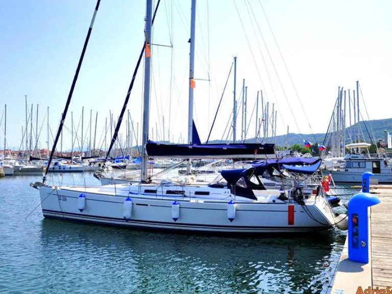 Exterior view of Happy As, a Dufour 44 sailboat at Izola / Isola, Slovenia