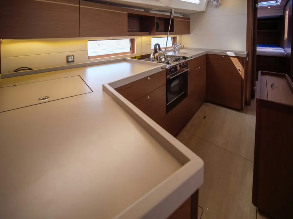 Layla, a Beneteau Oceanis 46.1 sailboat at Volos, Greece