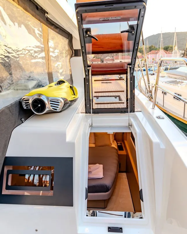 Agenda 55, a Lagoon 55 catamaran at Grad Kaštela, Croatia