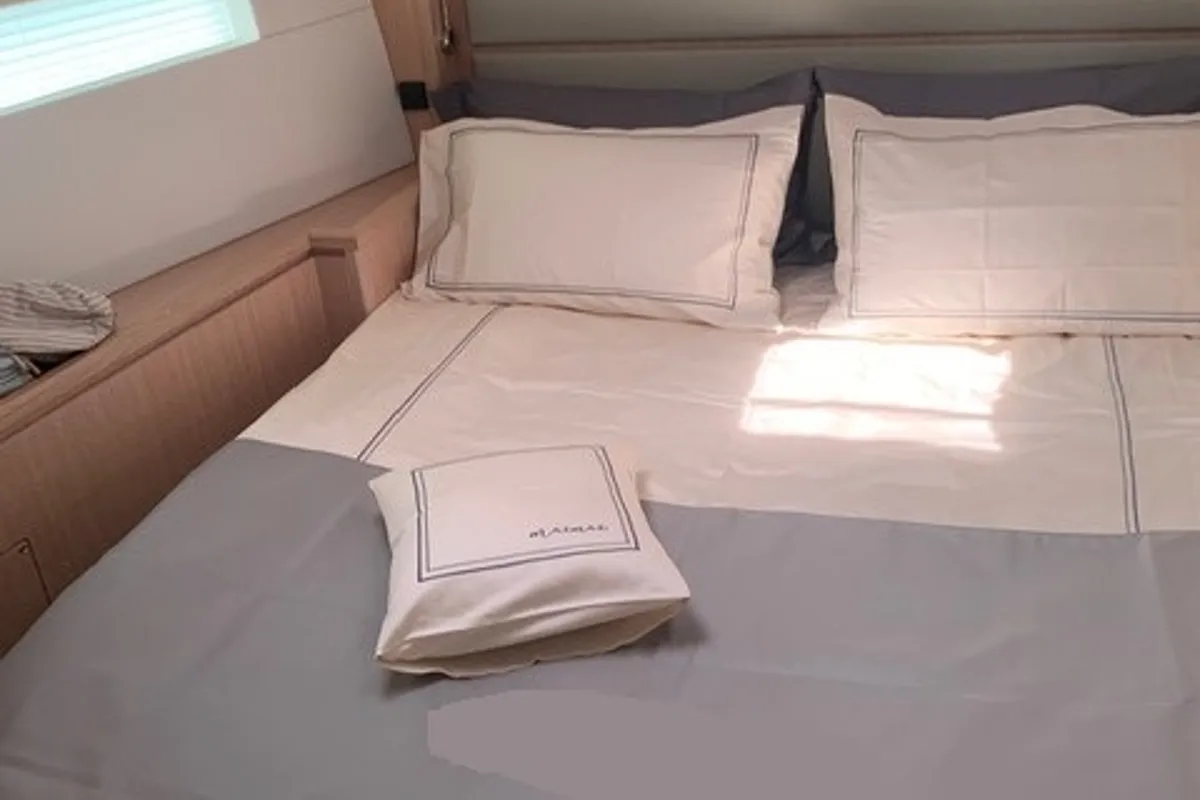 Cabin on Mai Mai, a Bavaria C57 sailboat at Castellammare di Stabia, Italy