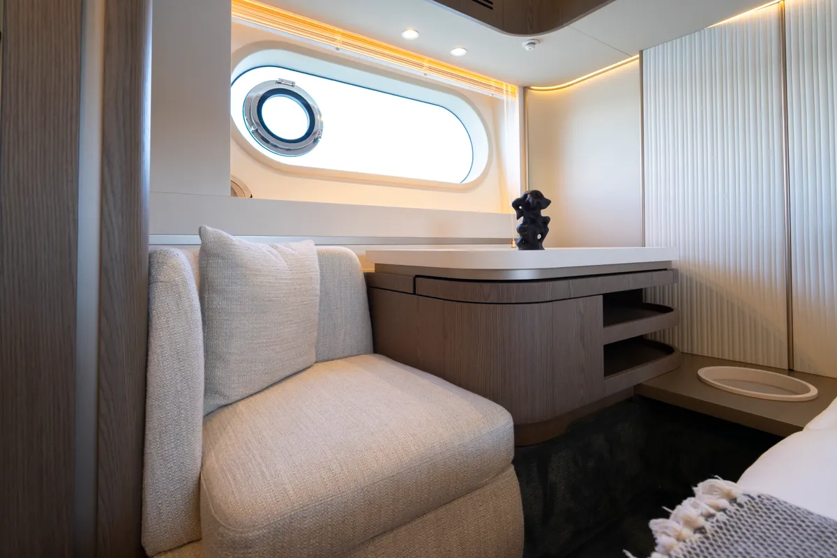 Cabin on Olivia, a Azimut Magellano 60 motorboat at Grad Šibenik, Croatia