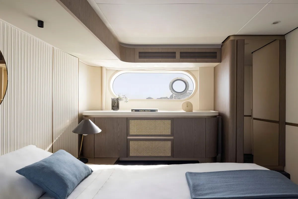 Cabin on Olivia, a Azimut Magellano 60 motorboat at Grad Šibenik, Croatia