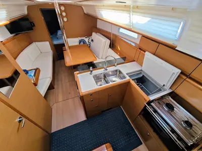 Galley of Soprano, a Jeanneau Sun Odyssey 379 sailboat at Općina Sukošan, Croatia