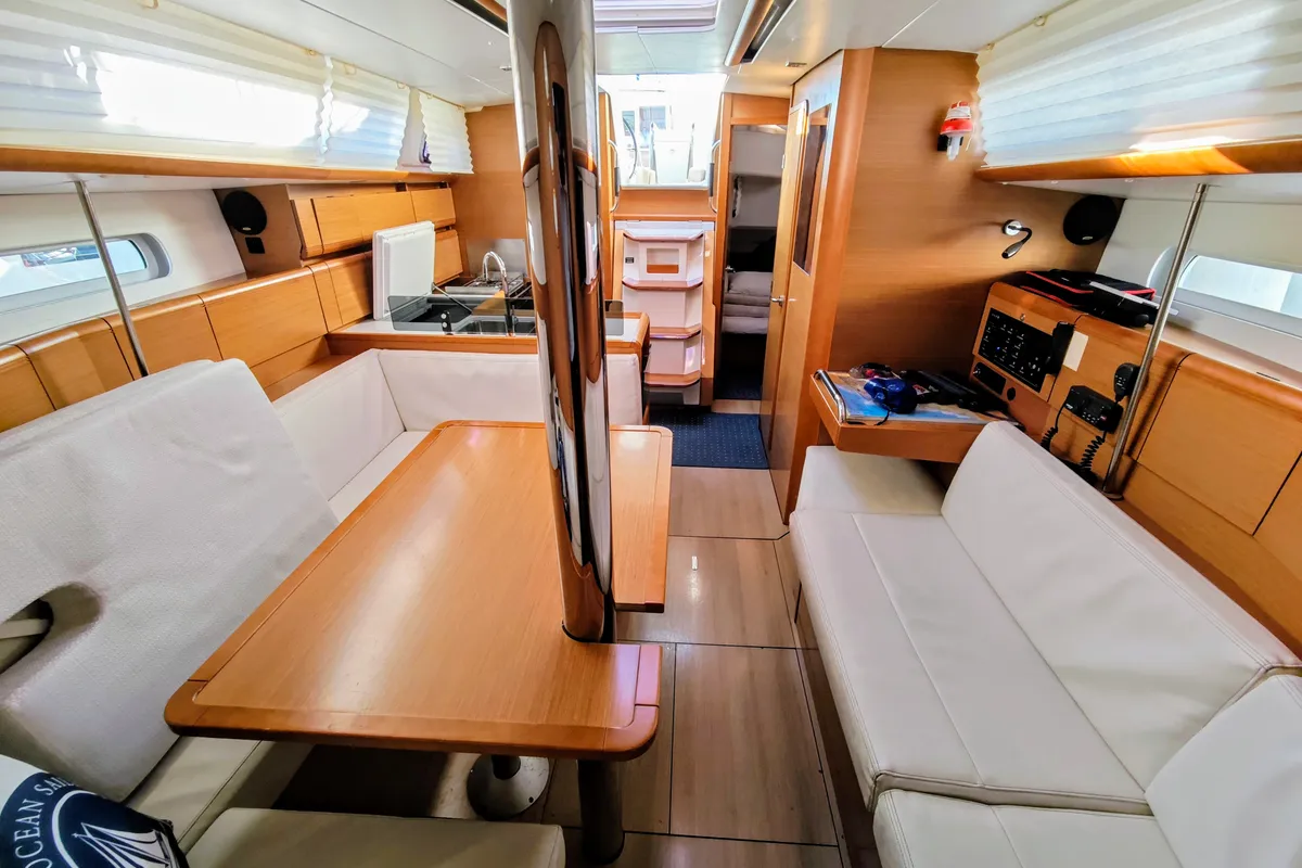 Salon of Soprano, a Jeanneau Sun Odyssey 379 sailboat at Općina Sukošan, Croatia
