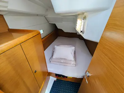 Cabin on Soprano, a Jeanneau Sun Odyssey 379 sailboat at Općina Sukošan, Croatia