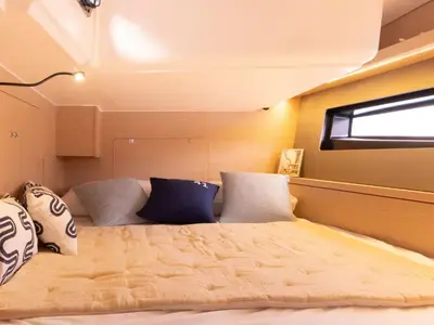Cabin on Sunsail 41.3 Premium, a Dufour 41 sailboat at English Harbour, Antigua and Barbuda