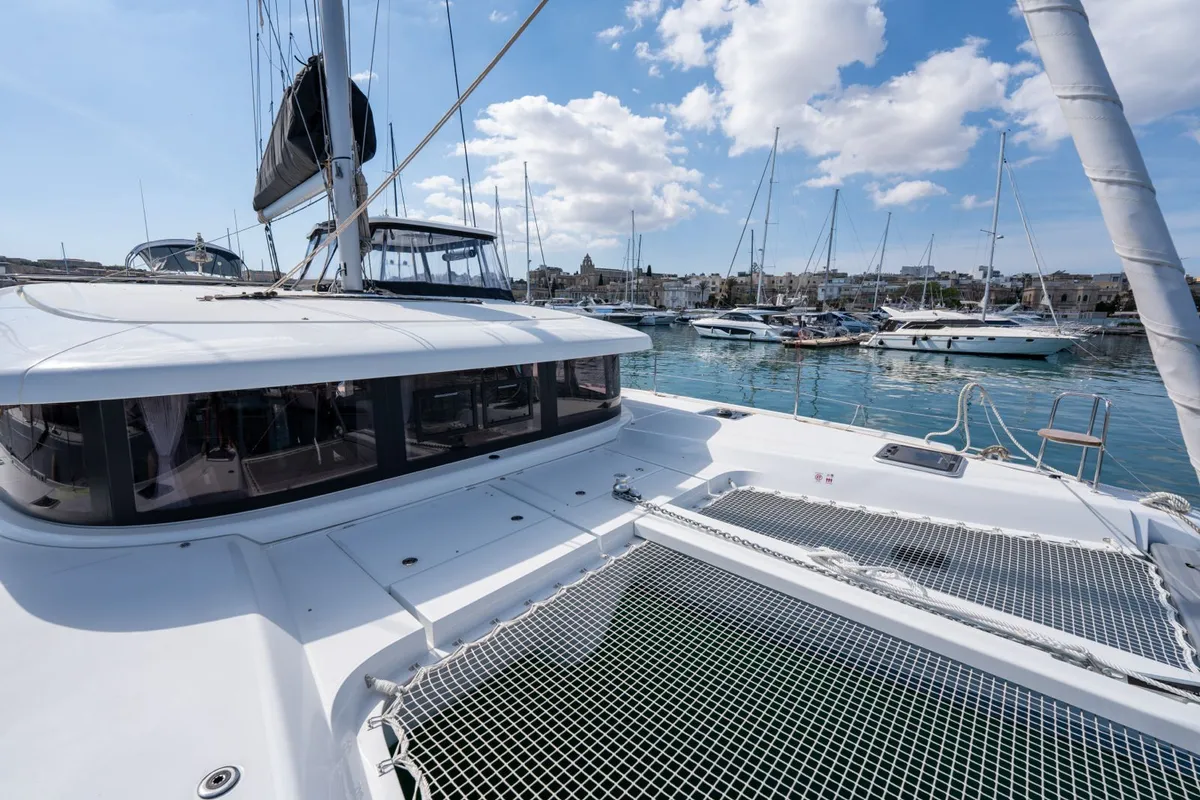 Don Selmi, a Lagoon 42 catamaran at Ta' Xbiex, Malta