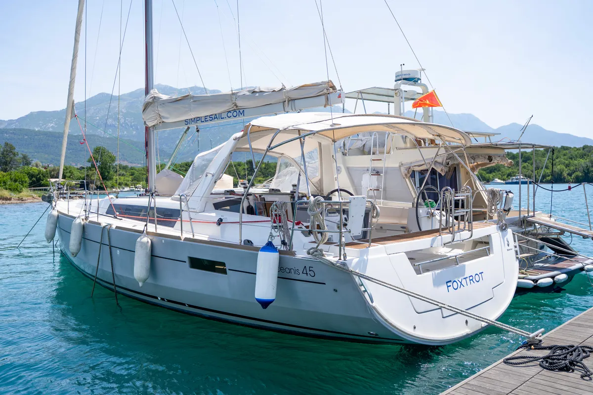 Foxtrot, a Beneteau Oceanis 45 sailboat at Đuraševići, Montenegro