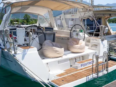 Foxtrot, a Beneteau Oceanis 45 sailboat at Đuraševići, Montenegro