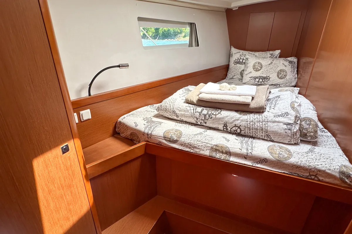 Foxtrot, a Beneteau Oceanis 45 sailboat at Đuraševići, Montenegro
