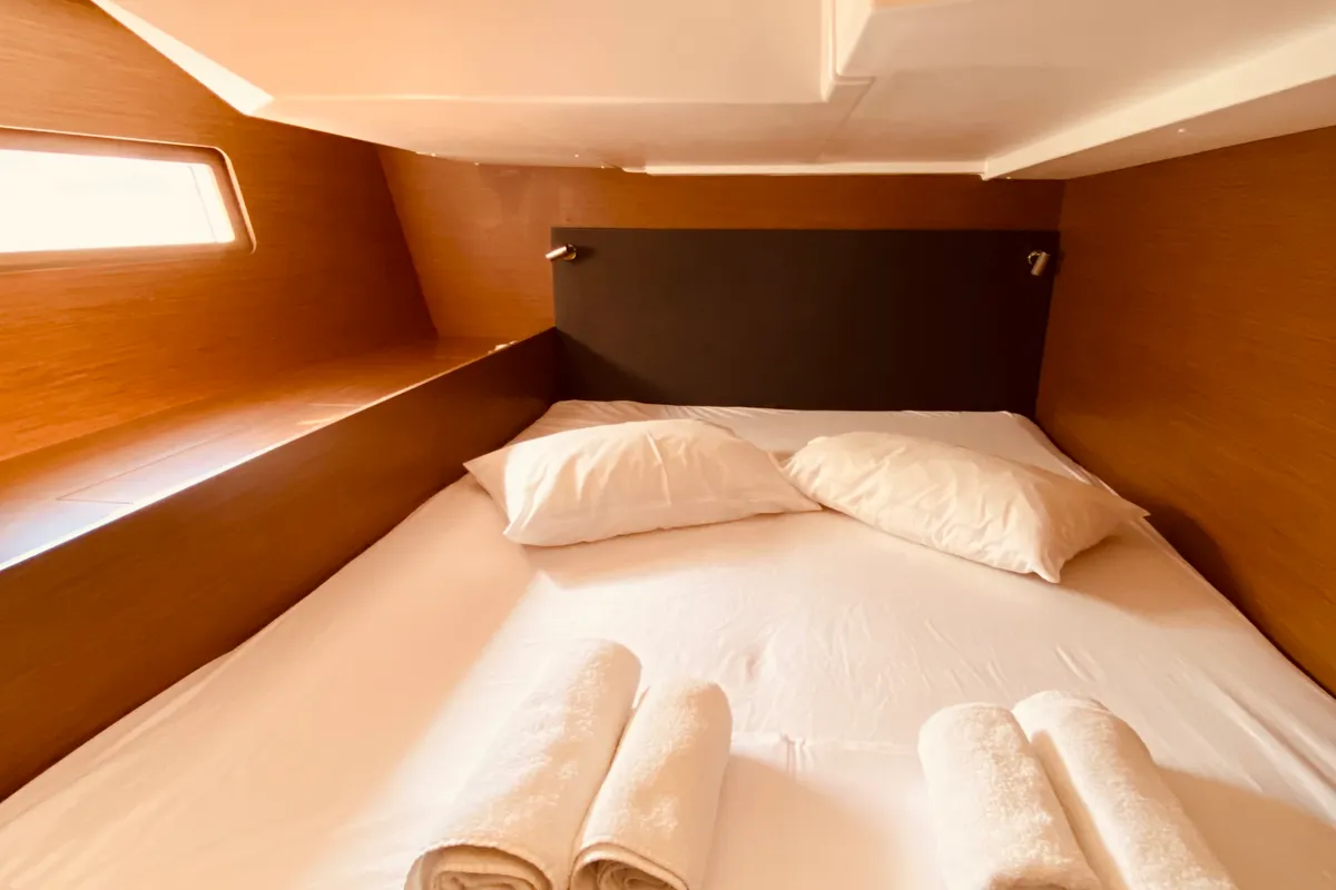 Cabin on Vixen, a Beneteau Oceanis 51.1 sailboat at Municipal Unit of Lefkada, Greece