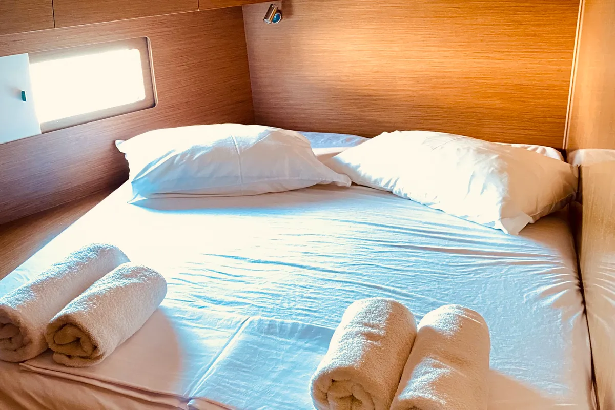 Cabin on Vixen, a Beneteau Oceanis 51.1 sailboat at Municipal Unit of Lefkada, Greece