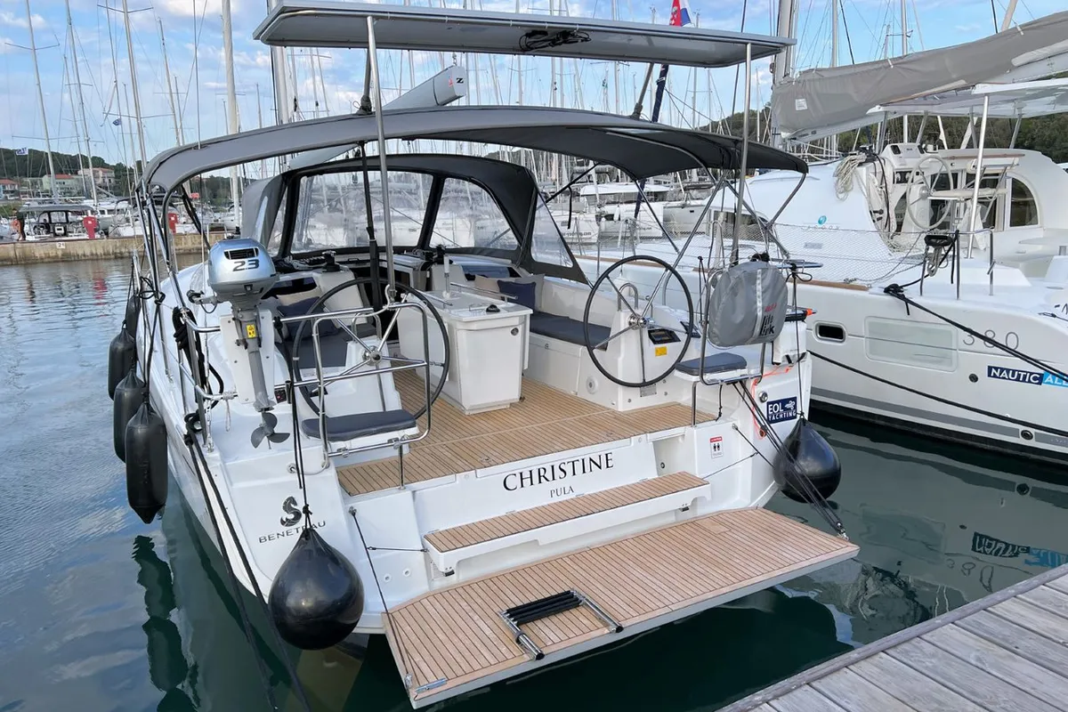 Exterior view of Christine, a Beneteau Oceanis 40.1 sailboat at Grad Pula, Croatia