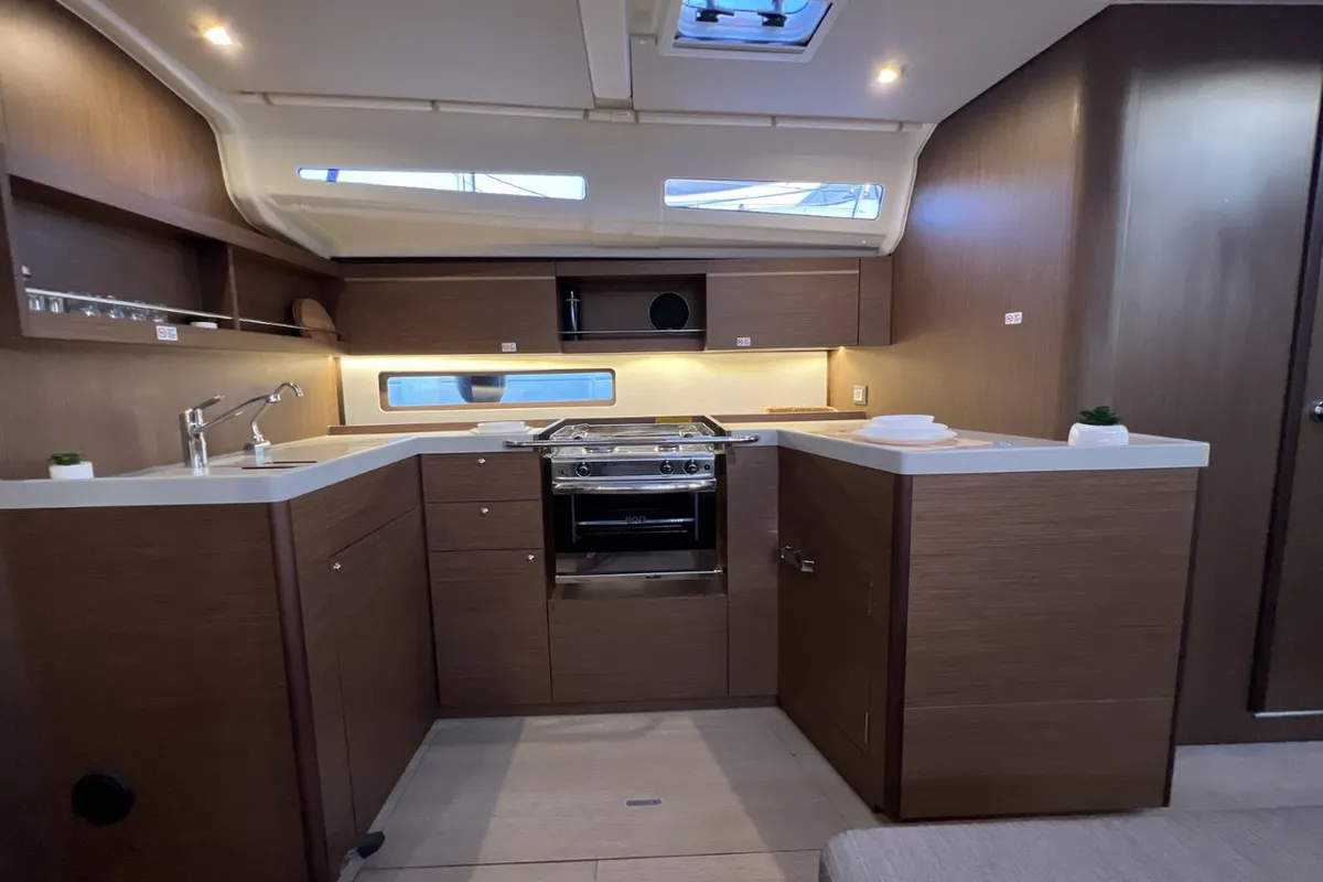 Galley of Christine, a Beneteau Oceanis 40.1 sailboat at Grad Pula, Croatia