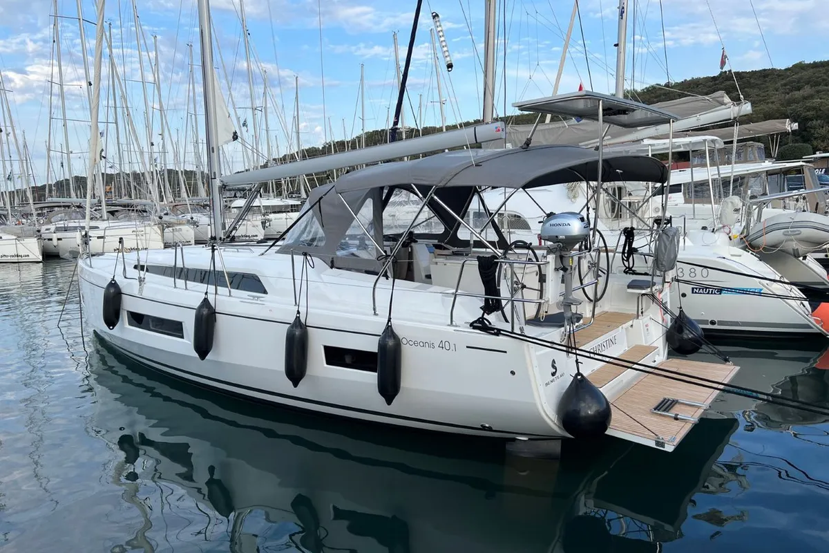 Exterior view of Christine, a Beneteau Oceanis 40.1 sailboat at Grad Pula, Croatia