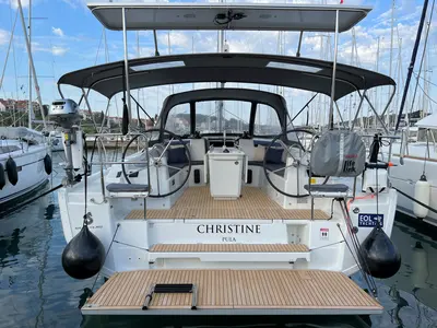 Cockpit of Christine, a Beneteau Oceanis 40.1 sailboat at Grad Pula, Croatia