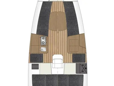 Floor plan of JFF ONE, a Jeanneau Sun Fast 3300 sailboat at Heiligenhafen, Germany