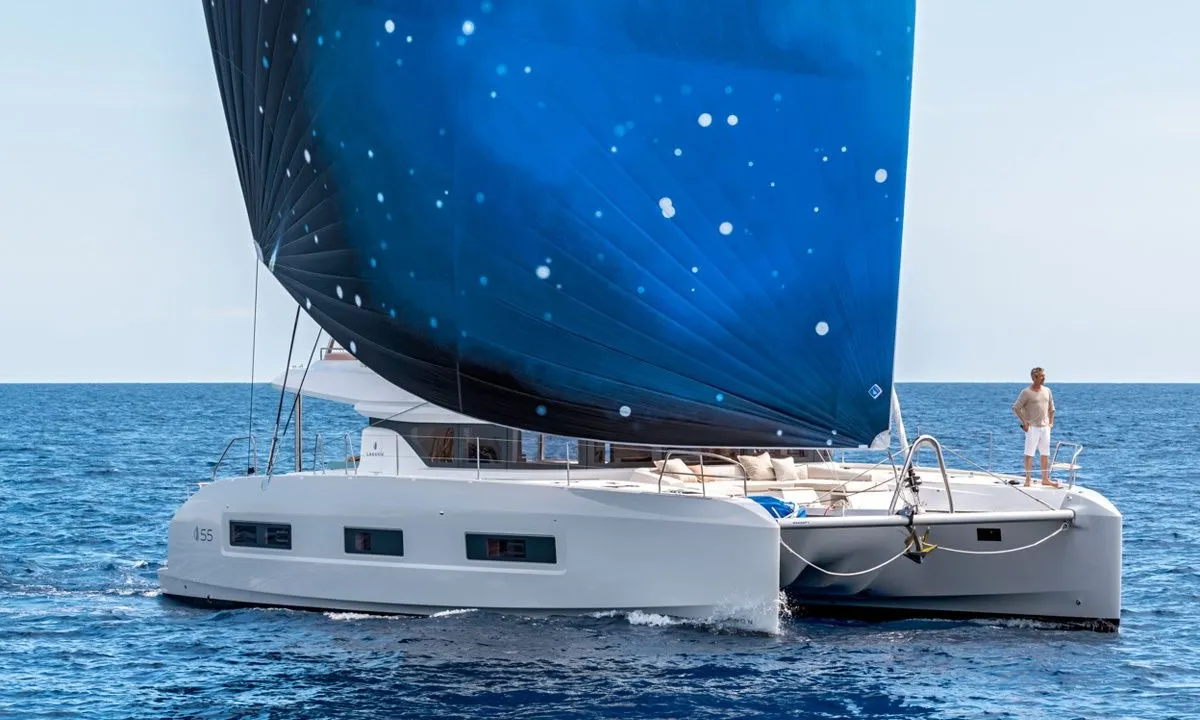 Seas The Day, a Lagoon 55 catamaran at Seget Donji, Croatia