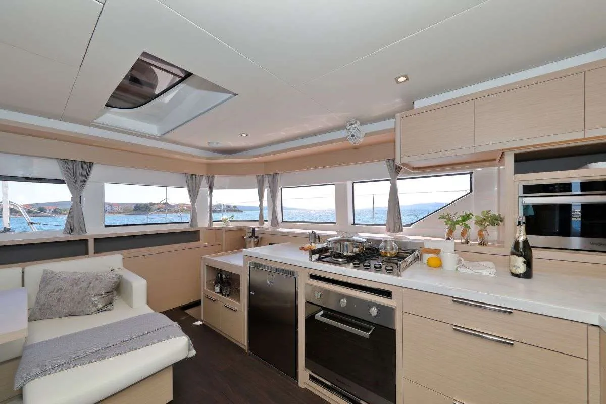 Galley of Champagne Please, a Lagoon 55 catamaran at Kaštela, Croatia