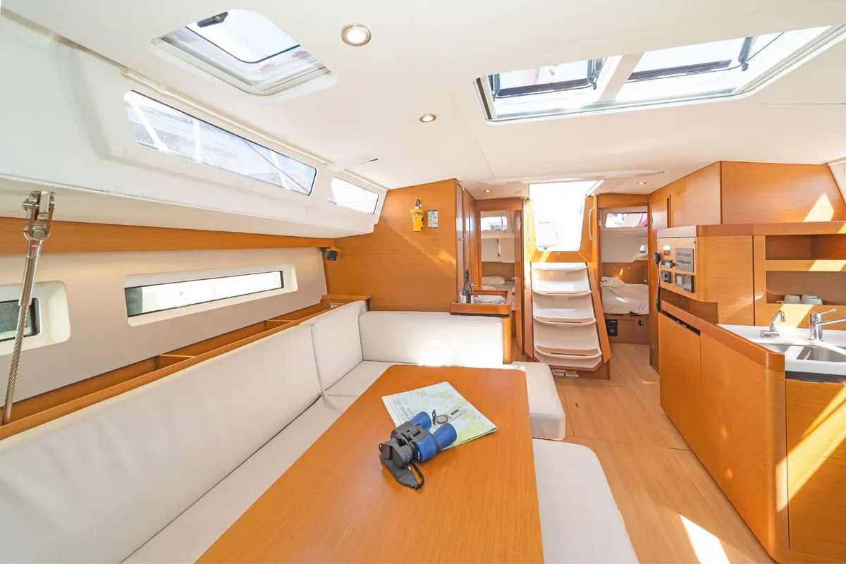 BELLATRIX, a Jeanneau Sun Odyssey 490 sailboat at Benitses, Greece