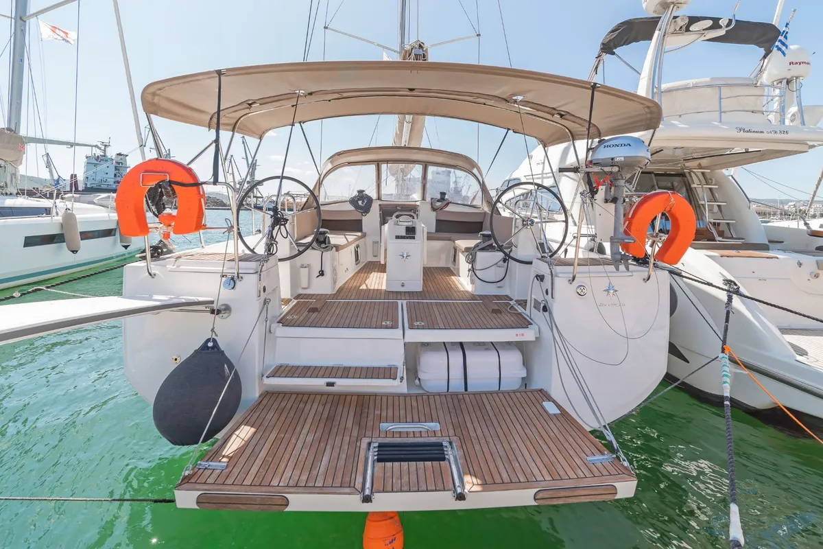 BELLATRIX, a Jeanneau Sun Odyssey 490 sailboat at Benitses, Greece