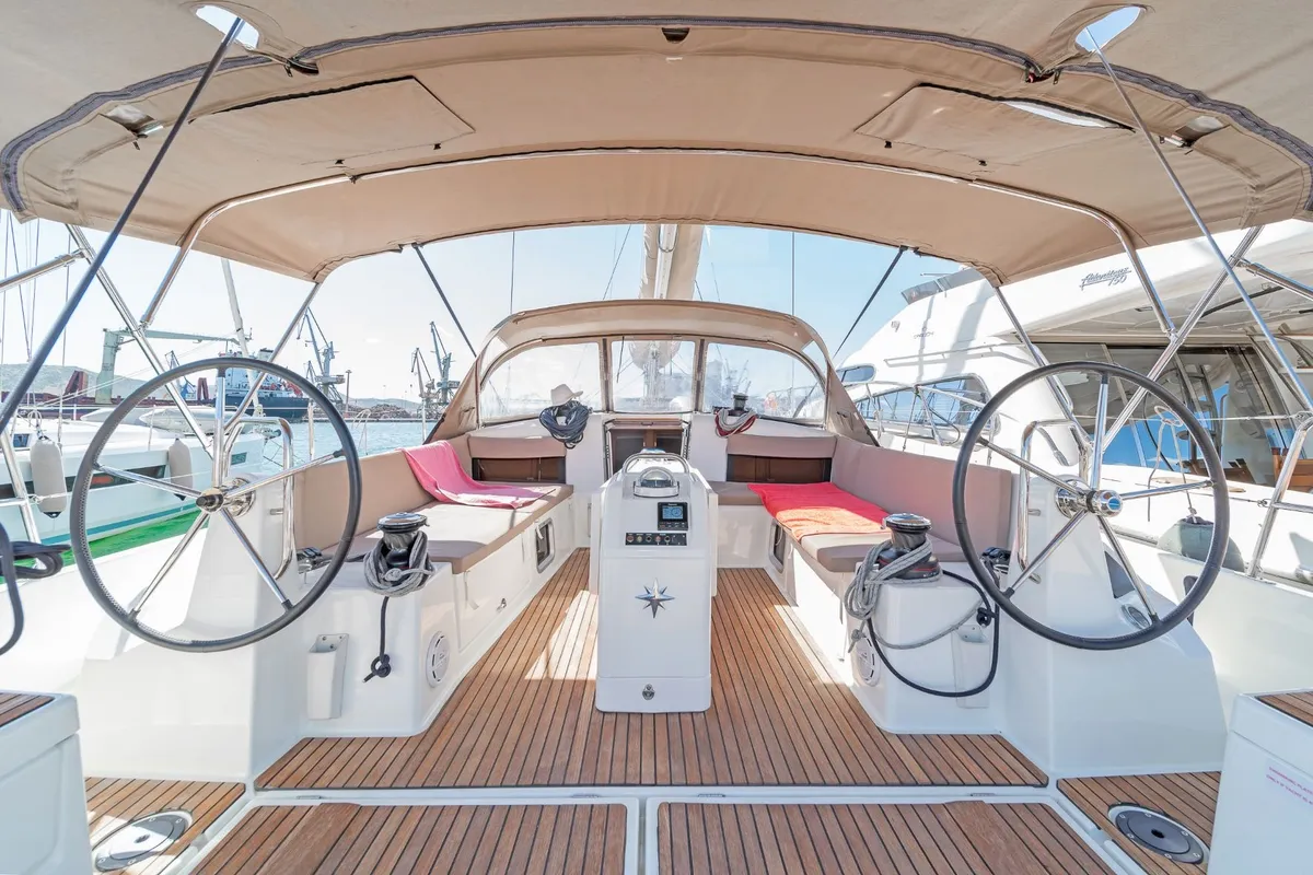 BELLATRIX, a Jeanneau Sun Odyssey 490 sailboat at Benitses, Greece