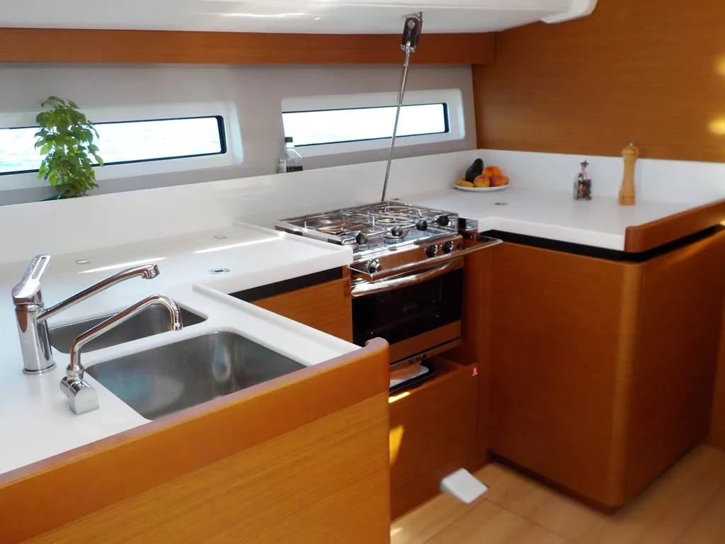 BELLATRIX, a Jeanneau Sun Odyssey 490 sailboat at Benitses, Greece