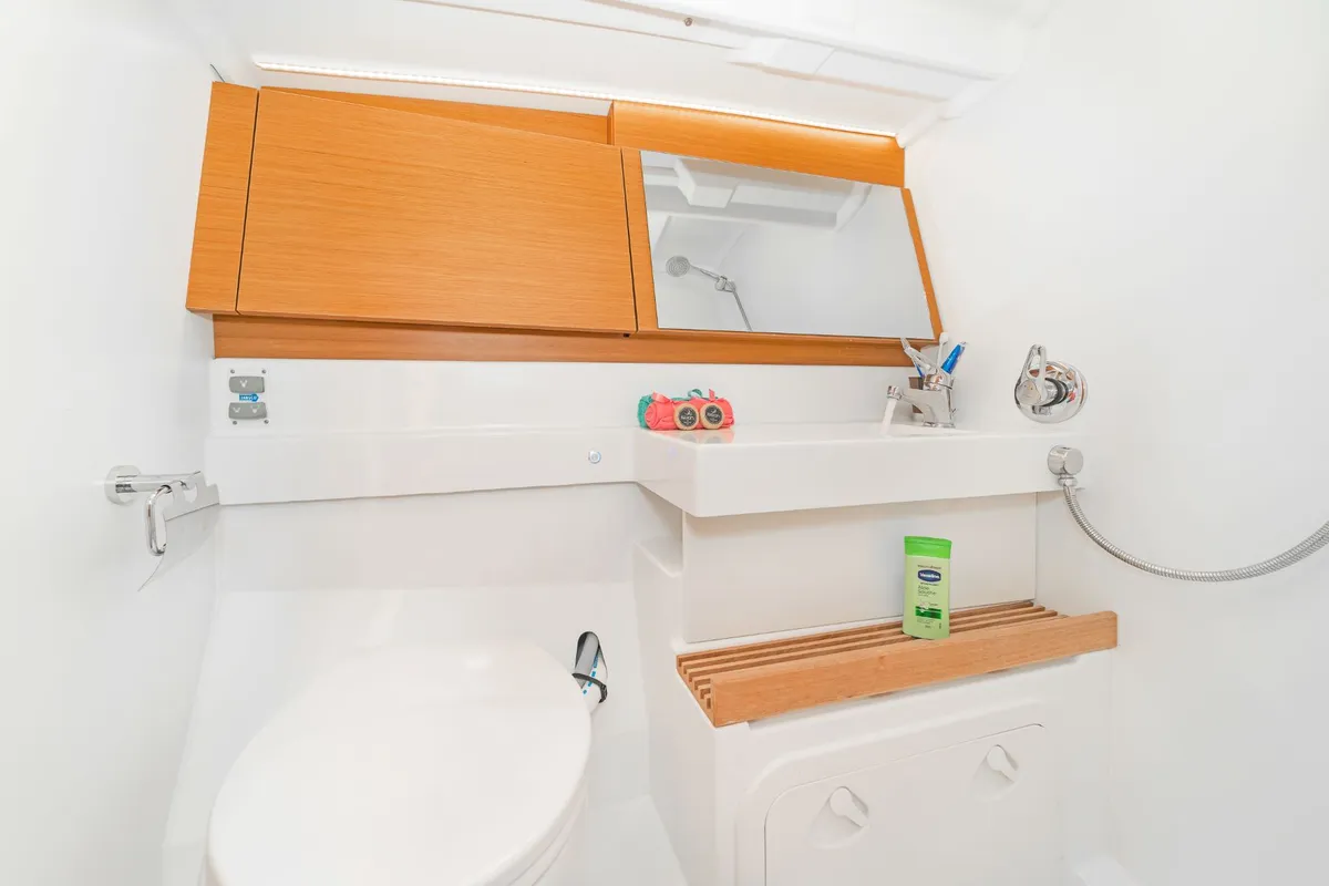 BELLATRIX, a Jeanneau Sun Odyssey 490 sailboat at Benitses, Greece