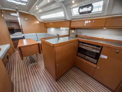 Galley of Scala, a Bavaria Cruiser 37 sailboat at Grad Pula, Croatia