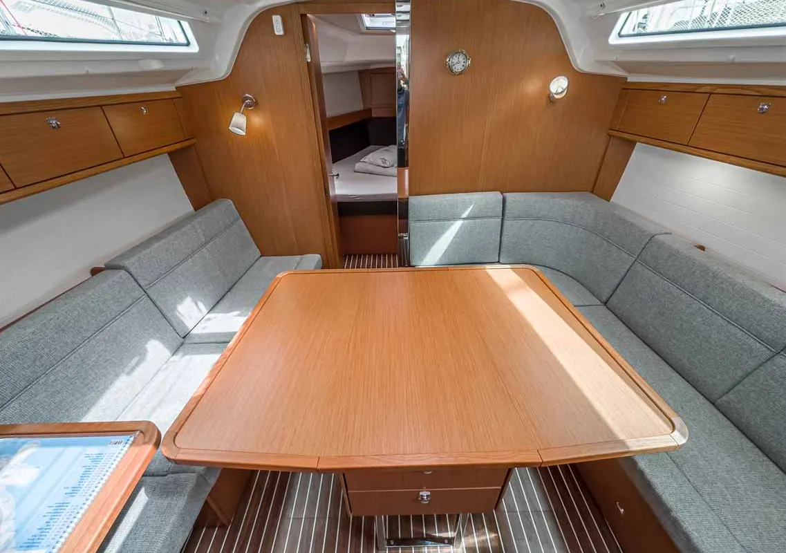 Salon of Scala, a Bavaria Cruiser 37 sailboat at Grad Pula, Croatia