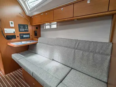 Cabin on Scala, a Bavaria Cruiser 37 sailboat at Grad Pula, Croatia