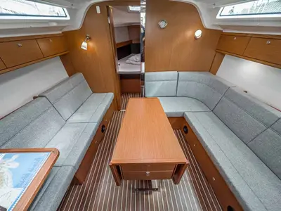 Salon of Scala, a Bavaria Cruiser 37 sailboat at Grad Pula, Croatia