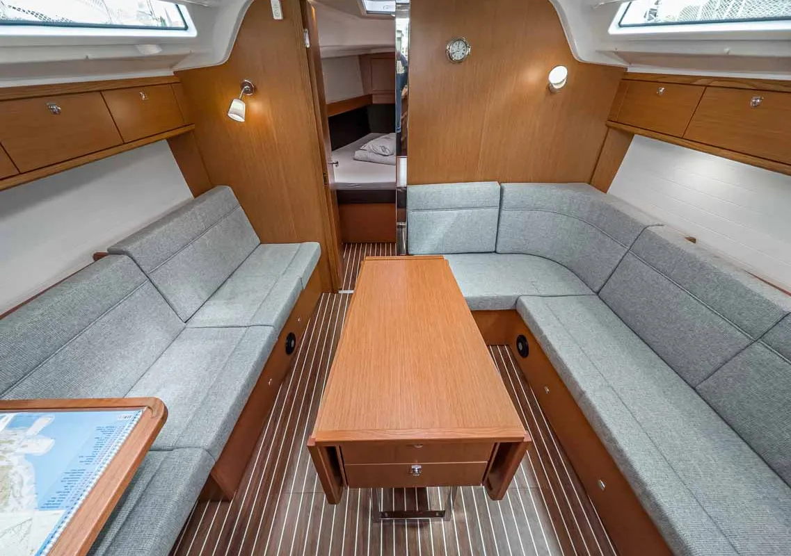 Salon of Scala, a Bavaria Cruiser 37 sailboat at Grad Pula, Croatia