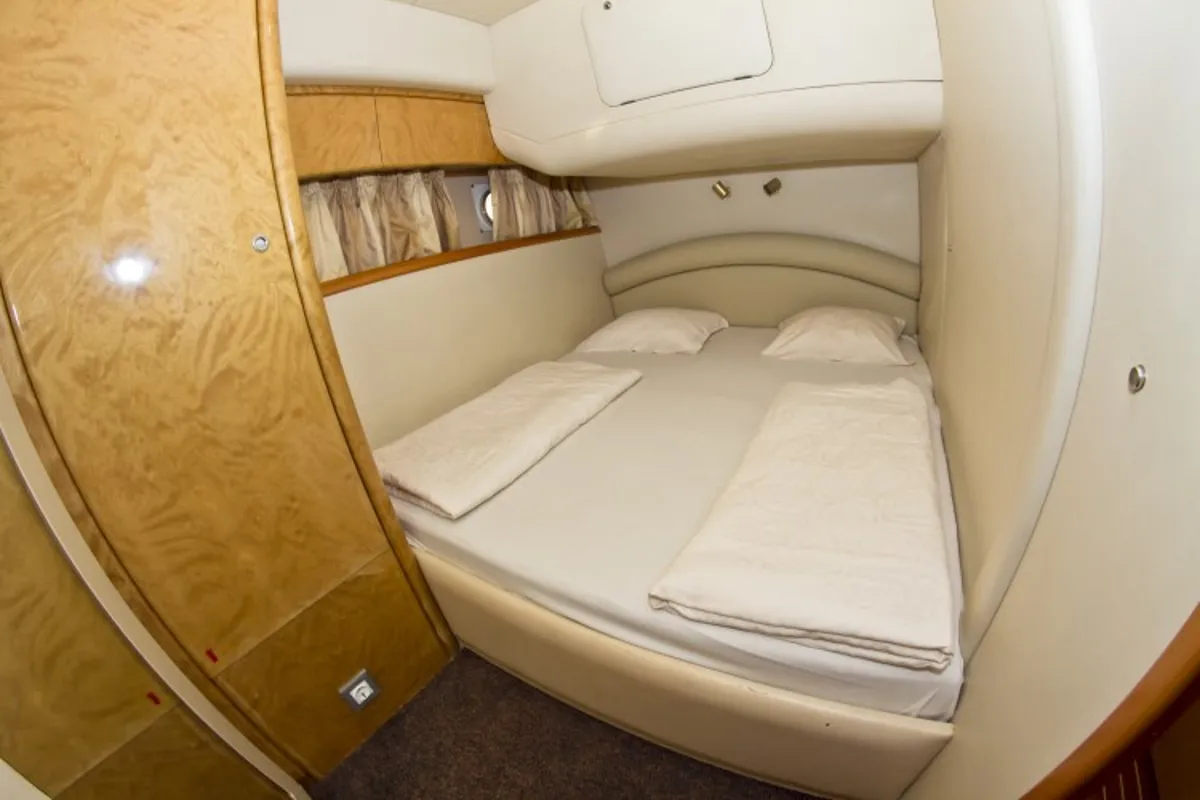Cabin on Antares II, a Princess 470 motorboat at Primošten, Croatia