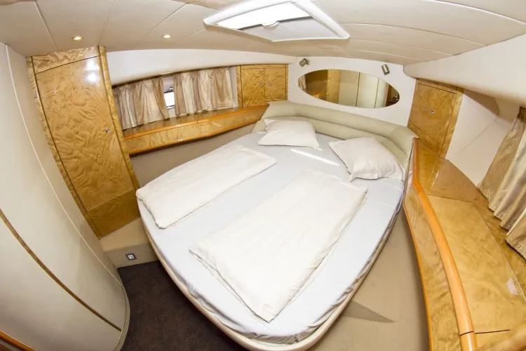 Cabin on Antares II, a Princess 470 motorboat at Primošten, Croatia