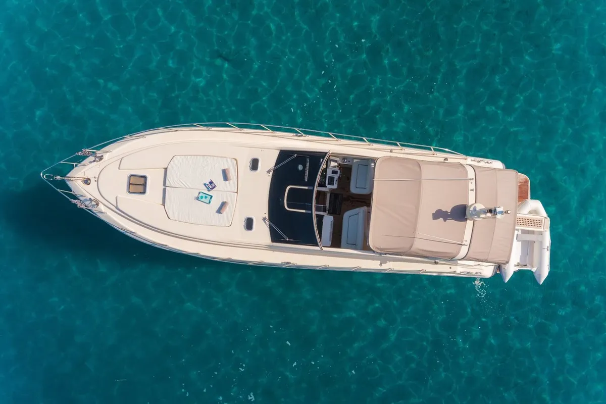 Exterior view of Lady Tania, a Dalla Pieta 48 motor yacht at Split, Croatia