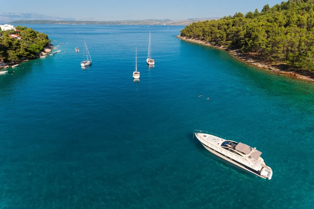 Exterior view of Lady Tania, a Dalla Pieta 48 motor yacht at Split, Croatia