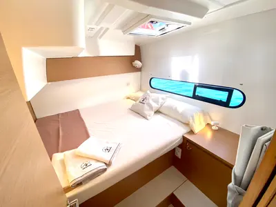 Cabin on Yemaya Mallorca Bareboat, a Excess 11 catamaran at Port d'Andratx, Spain