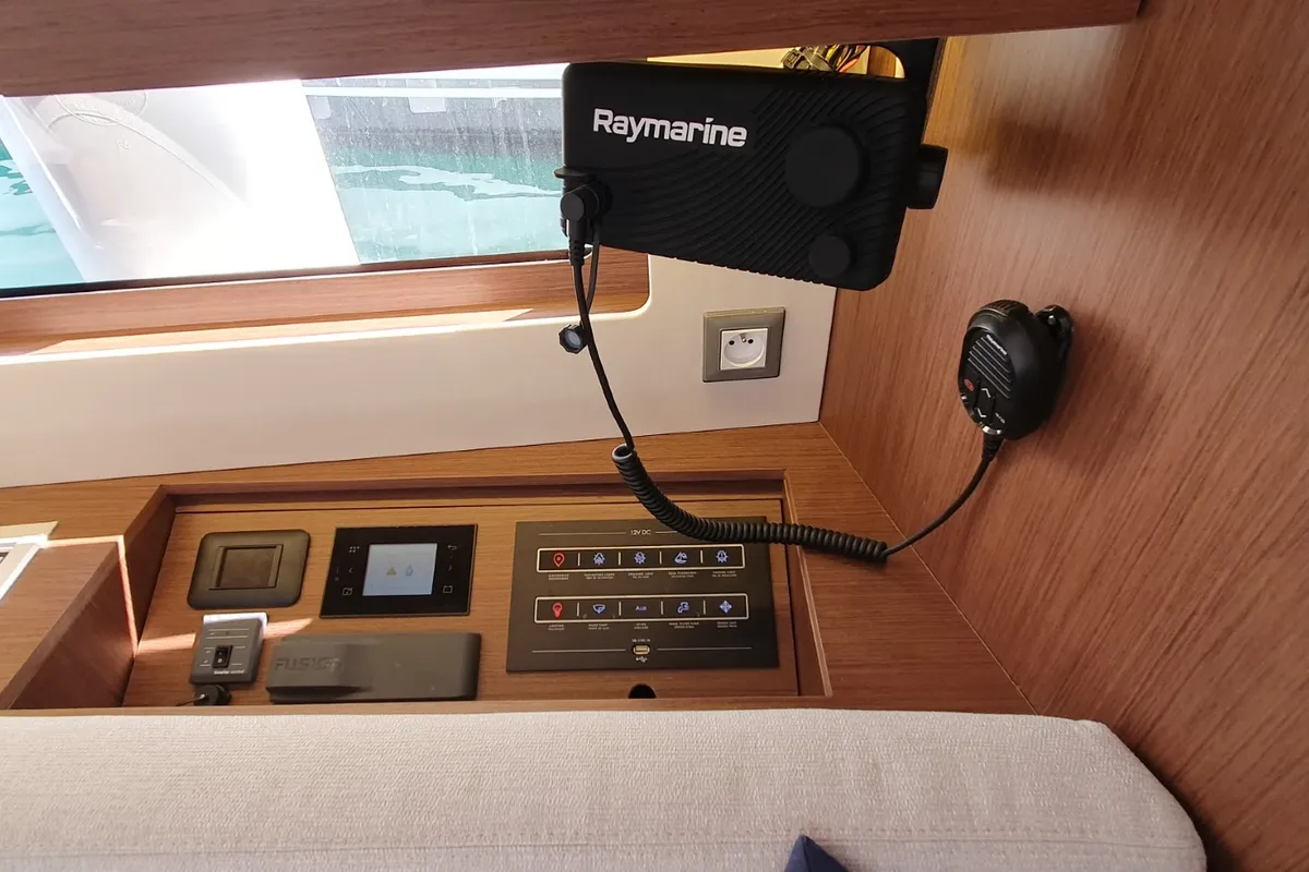 Salon of Dommie, a Beneteau Oceanis 46.1 sailboat at Split, Croatia