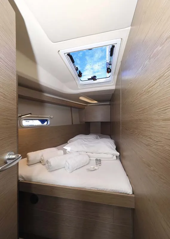 Cabin on Adagio, a Hanse 458 sailboat at Split, Croatia