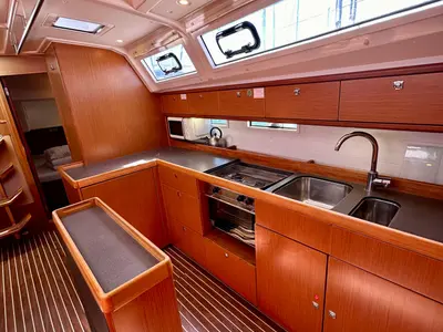 Galley of Sestrica, a Bavaria Cruiser 46 sailboat at Sukošan, Croatia