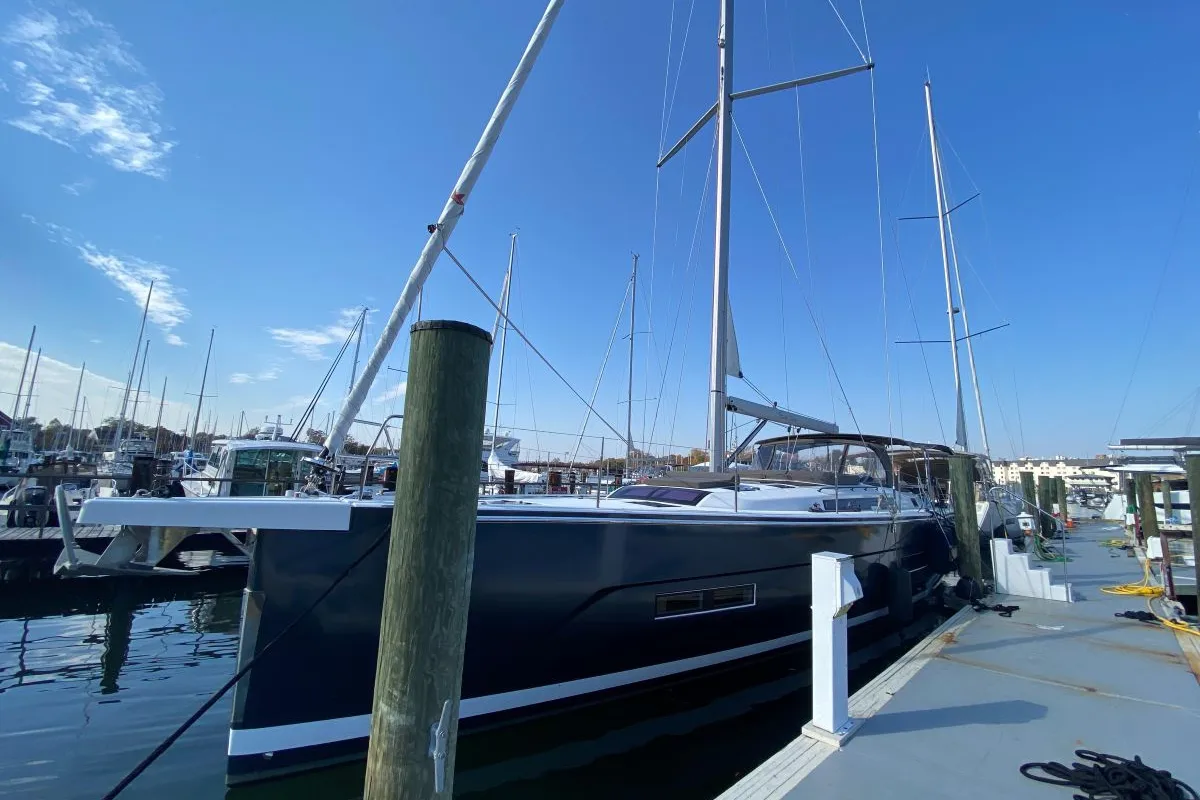 Exterior view of Liliana Bella, a Dufour 530 sailboat at Chesapeake, United States