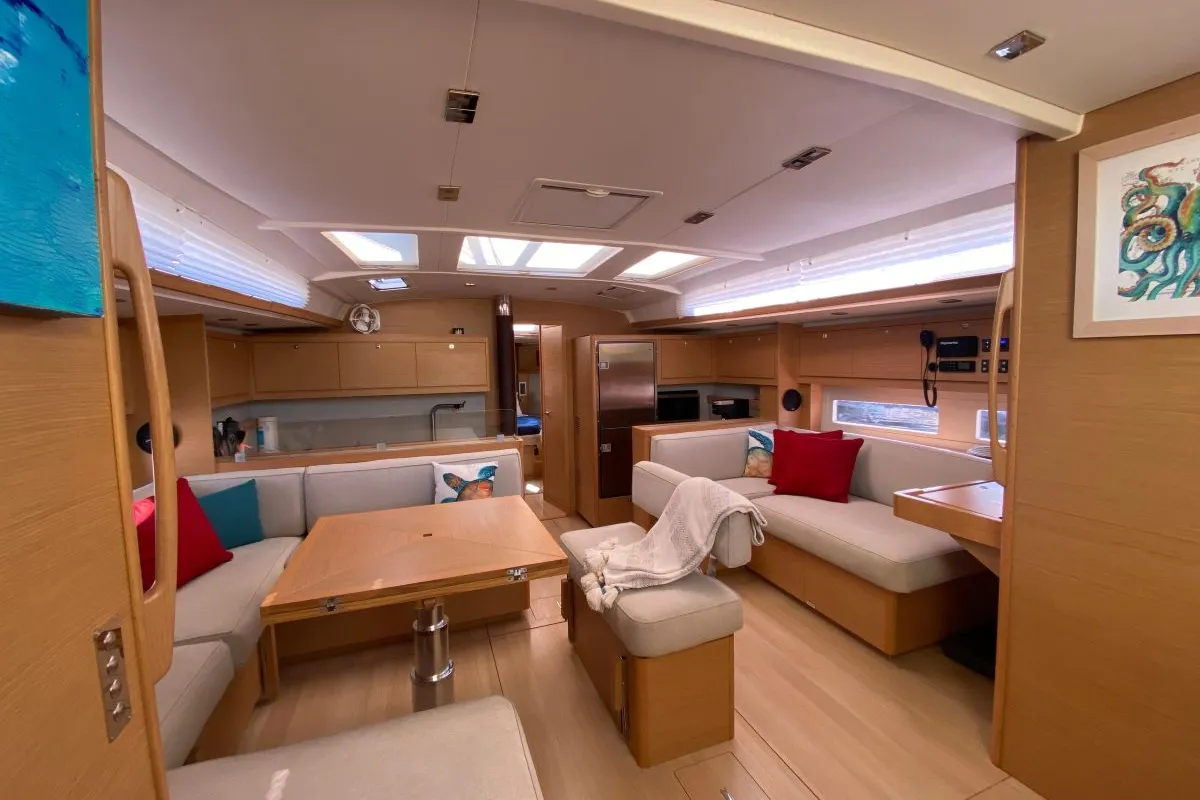 Salon of Liliana Bella, a Dufour 530 sailboat at Chesapeake, United States