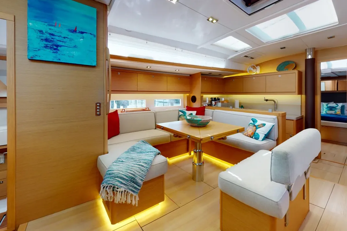 Salon of Liliana Bella, a Dufour 530 sailboat at Chesapeake, United States